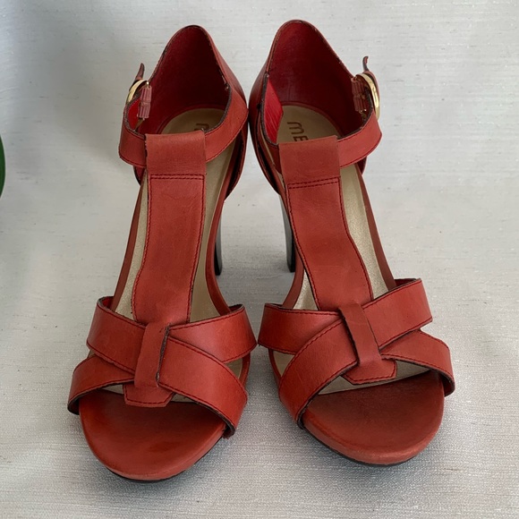 Me Too Danika Red Leather Heels Woman’s 10M - Picture 2 of 7